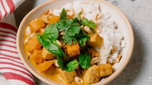 Pumpkin, Lentil & Spinach Curry with Coconut Rice